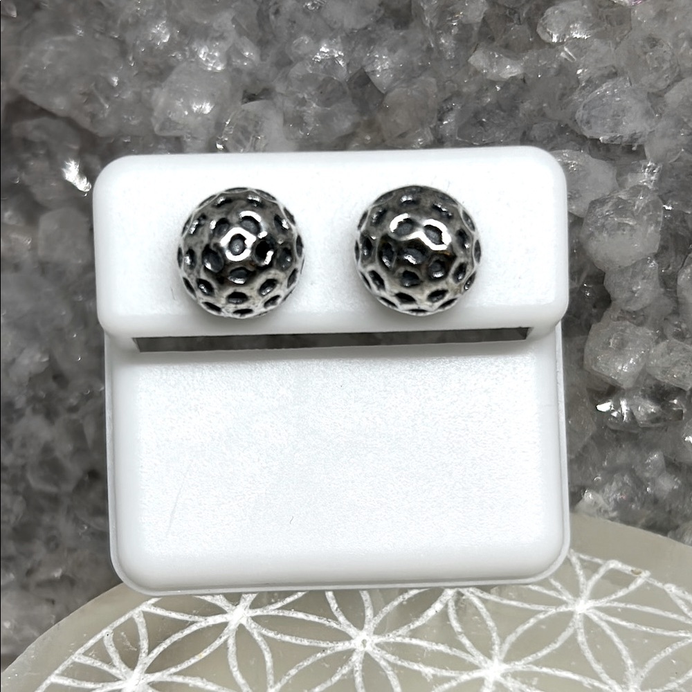 Sterling Silver Dome Stud Earrings